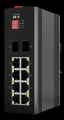 65 시리즈 Din Rail 산업용 POE 스위치 관리 해제 8 포트 SFP 스위치